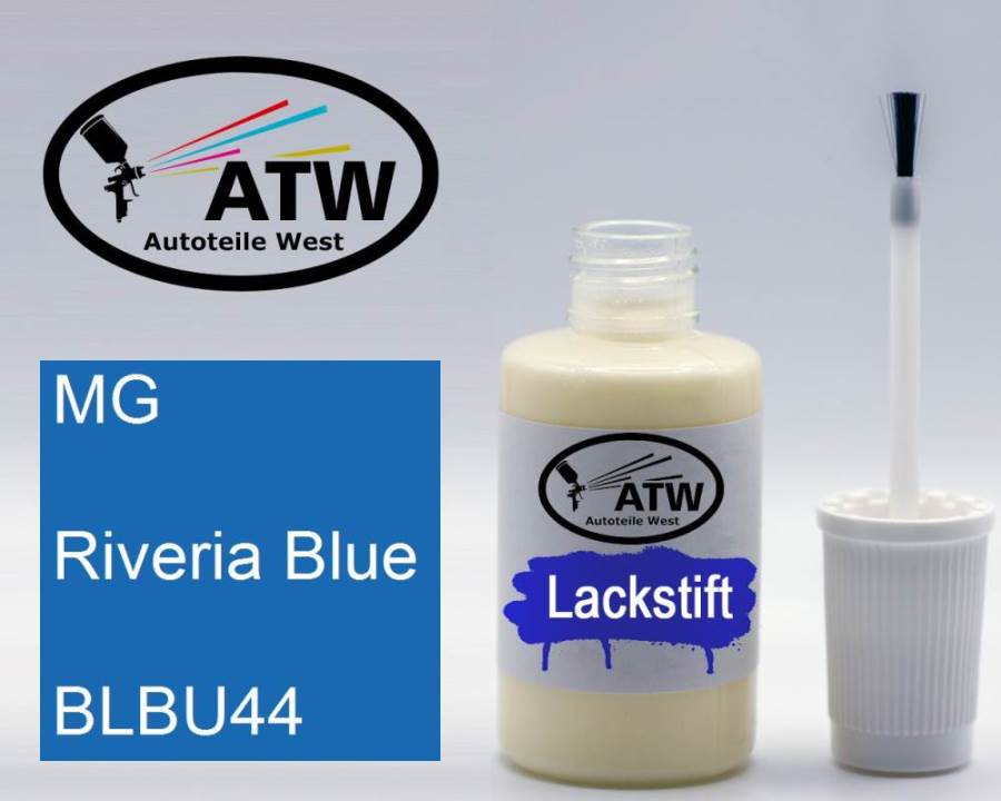 MG, Riveria Blue, BLBU44: 20ml Lackstift, von ATW Autoteile West.